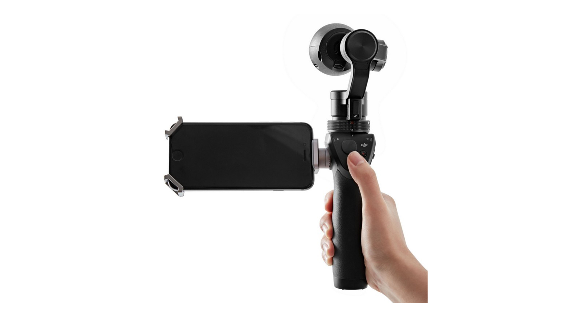 Osmo Mobile es un estabilizador para smartphone de la compañía DJI y es un ejemplo de estabilizador óptico de sistema externo